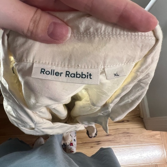 Roller Rabbit Lodhi embroidered Shae dress NO BELT Collar ButtonUp Dress Size XL - Picture 5 of 6